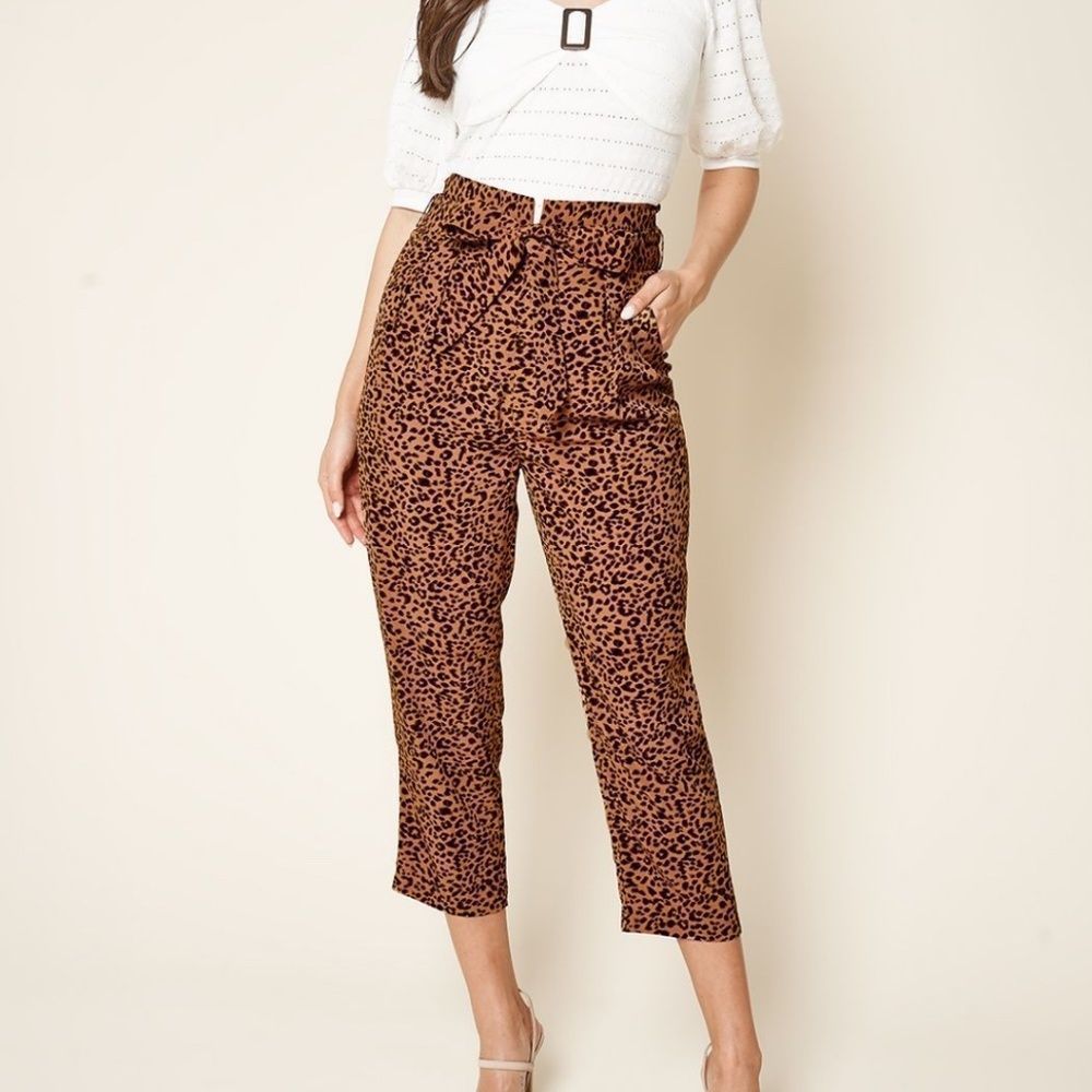 **SOLD OUT**Sugar Lips Can't Be Tamed Leopard Print High Waisted Pants - Picture 4 of 7